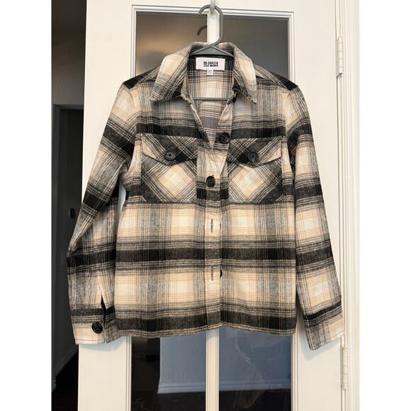 BB Dakota by Steve Madden Women's Boxy Shacket Size XS Shirt Jacket Flannel - Picture 2 of 9